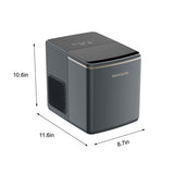 26 lb Countertop Bullet Ice Maker with Touch Controls – Grey
