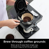 Italian espresso machine and coffee-making system, featuring three espresso brewing modes, supporting single-portion coffee and capsules, with a built-in frother, capable of making Italian espresso, cappuccino and latte. Black style.