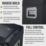 12V Car Fridge 50L 12/24V DC 110-240V AC Portable Freezer Compressor Cooler 0 H-50 H 3-Year Warranty