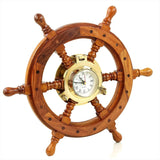 High-end home decoration clock - Sailboat copper hatches and rudder for navigation | Luxury office decorations | Wall decorations | Birthday gifts