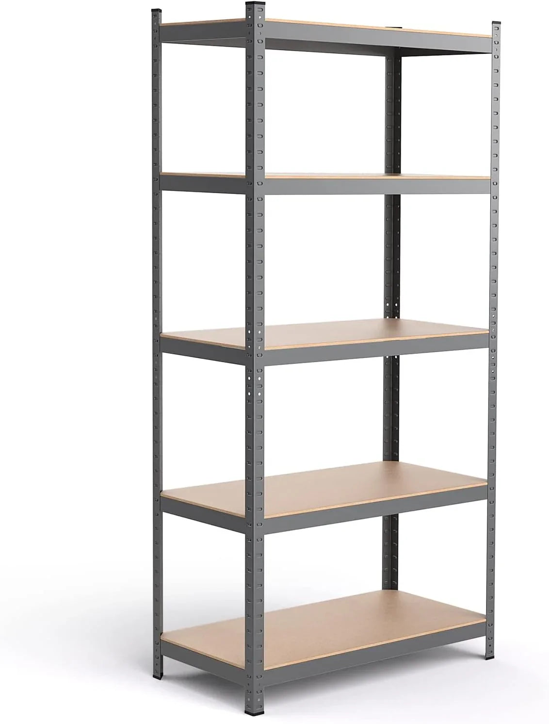 Five-tier storage rack 2920 pounds Heavy-duty shelf Adjustable boltless storage rack Suitable for storage area storage rooms 108 inches wide x 18 inches deep x 72 inches high