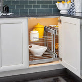 18-inch double-layer removable shelves with 4 shelves, silver color