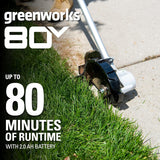 80V 8 inch Brushless Edger, Battery Not Included ED80L00