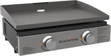 1666 22” Tabletop Griddle with Stainless Steel Faceplate, Powder Coated Steel, Black