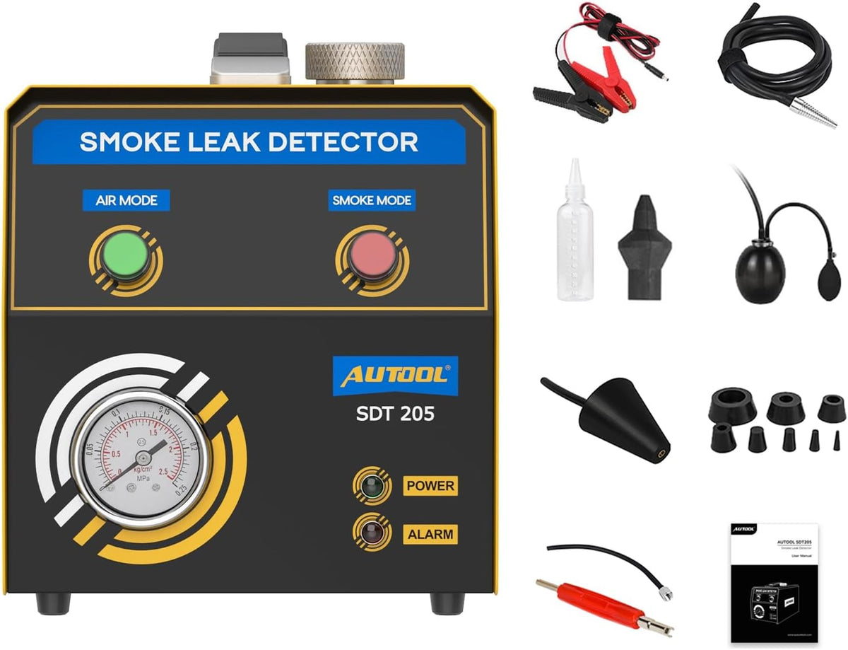 Smoke Machine Automotive Leak Detector,Evap Vacuum Smoke Diagnostic Tester,Pipeline Fuel Leakage Detector Compatible with 12V Vehicles