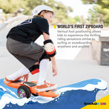 Swagtron Shuttle Zipboard Electric Hoverboard Skateboard 7 mph and 3-Mile Range LED Wheels Wireless Speaker