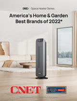 Space Heater for Inside, Electric Heater for Home with Remote, 24 in 11ft/s Fast Quiet Heating, 3 Modes, Safe Energy Efficient Heaters for...