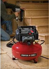 Air Compressor, 6-Gallon, Pancake, Oil-Free (C2002-ECOM)