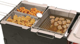 Triple Deep Fryer-3 Basket Stainless Steel Propane Cooker-Outdoor Fish Fry/Chicken-Tall Heavy Duty