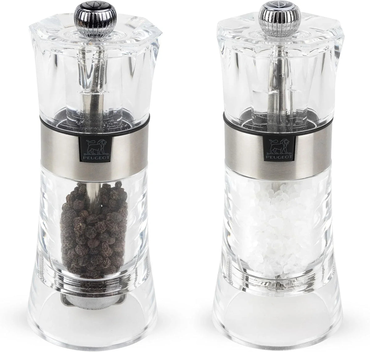 5.5-inch model, transparent salt and pepper grinding set