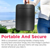10L 15-Can Mini Personal Fridge – Black Stainless