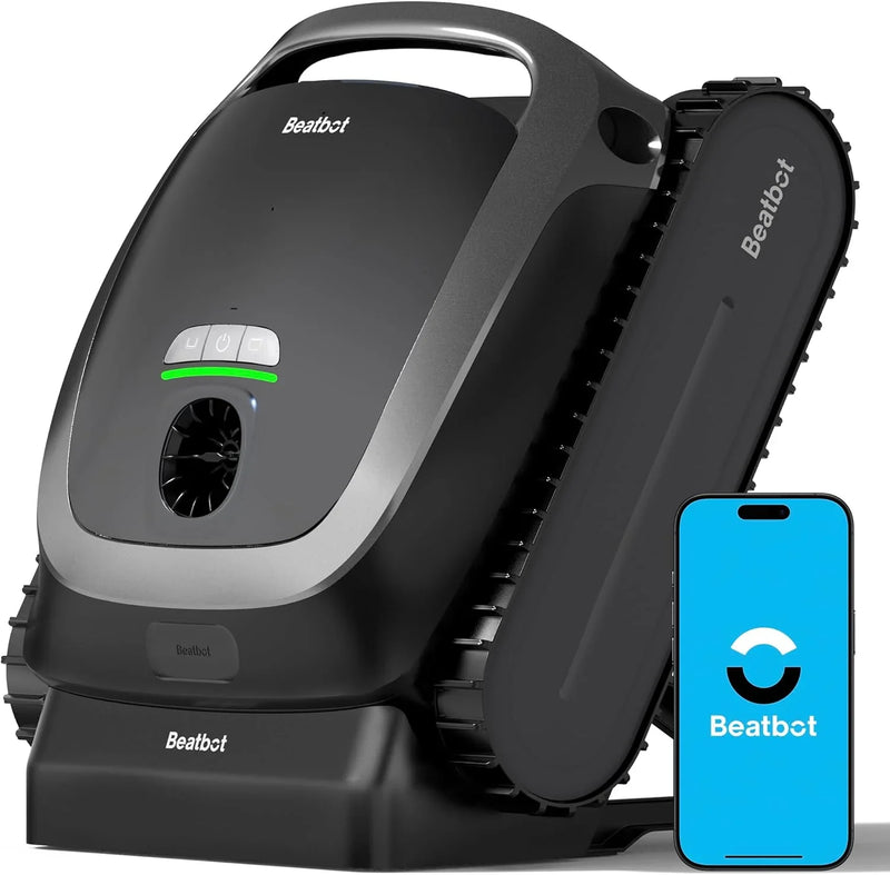 Cordless Robotic Pool Vacuum Cleaner - Intelligent Path Opimization, Cleans Floor, Walls, and Waterline - Suitable for Above & In-Ground Pools up to 2,260 sq.ft, Light Gray X7962