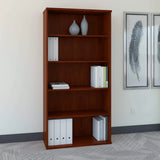 Bush Business Furniture Series C Tall 5 Shelf Bookcase in Mocha Cherry, Large Bookshelf for Home and Professional Office