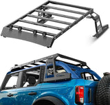 Full Size Roof Rack Cargo Basket Compatible with 2010-2024 4Runner 5th Gen with 4 Lights, Overland Rooftop Luggage Storage Holder, Platform Style Cargo Carrier for Outdoors Gear