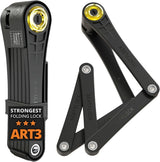 Jiu-style folding bicycle lock set - Patent technology, consisting of two sets of perfectly matching bicycle locks, each set equipped with 6 identical keys - 18/18 level heavy-duty anti-theft security protection device, with key and shell fixation de