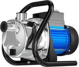 1.6 HP Portable Water Transfer Pump 1500 GPH Electric Shallow Well Pump Garden Booster Pumps for Draining Irrigation Lawn Farm Water Removal