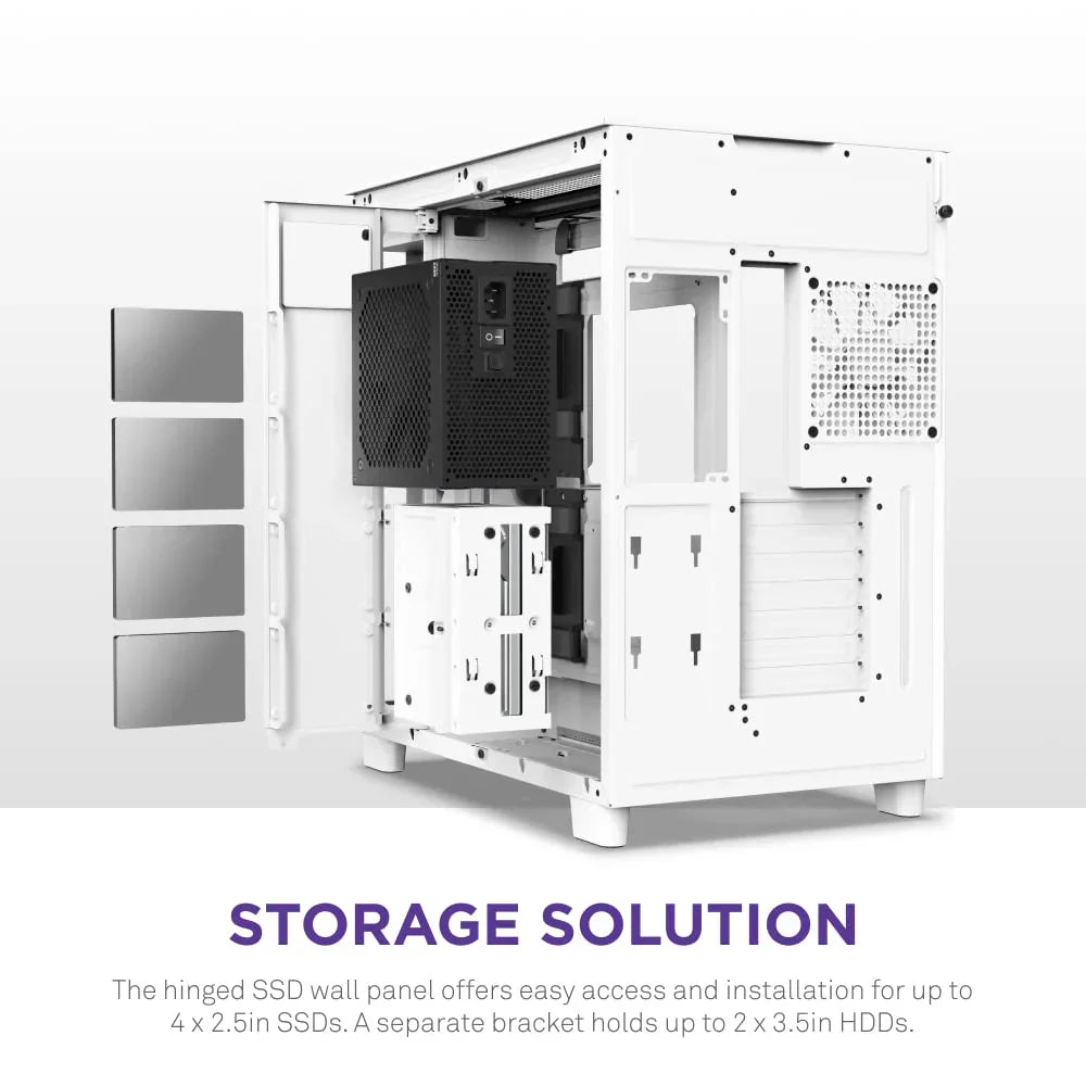 H9 Flow Dual-Chamber ATX Mid-Tower PC Gaming Case