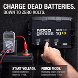 Three sets of batteries, 30-ampere built-in battery charger - Each set consists of 10-ampere, 12-volt waterproof marine charger, featuring overcharge protection and temperature compensation functions - Suitable for lead-acid batteries and lithium bat