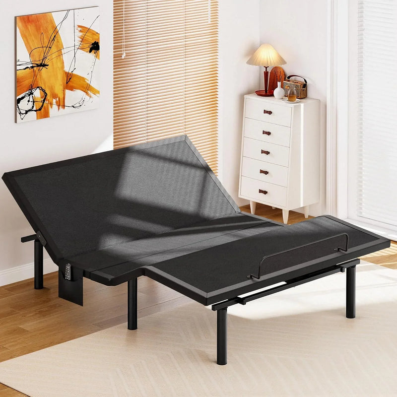 Amada Full Adjustable Bed Frame, Electric Base with Wireless Remote, 4 USB Ports, LED Night Light, Head & Foot Incline, Zero Gravity, Anti-Snore - 01B-F B3735