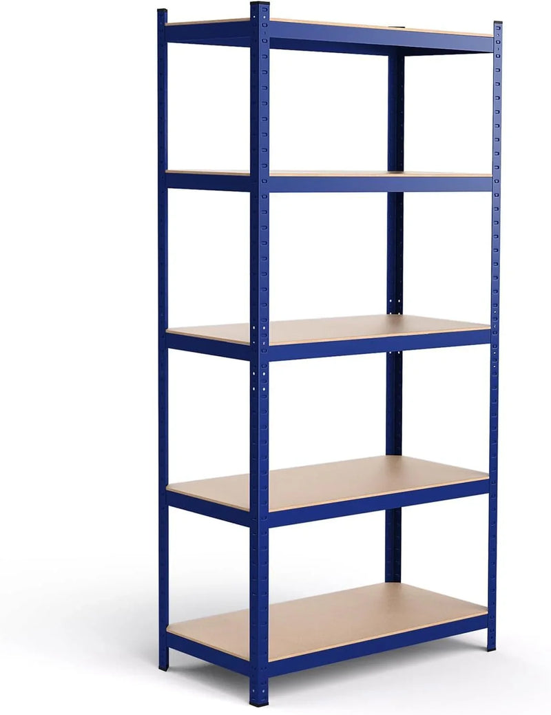 Five-tier storage rack 2920 pounds Heavy-duty shelf Adjustable boltless storage rack Suitable for storage area storage rooms 108 inches wide x 18 inches deep x 72 inches high Y8215
