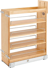 Retractable storage rack, suitable for kitchen/bathroom cabinets, equipped with soft-closing fully telescopic rails and adjustable shelves