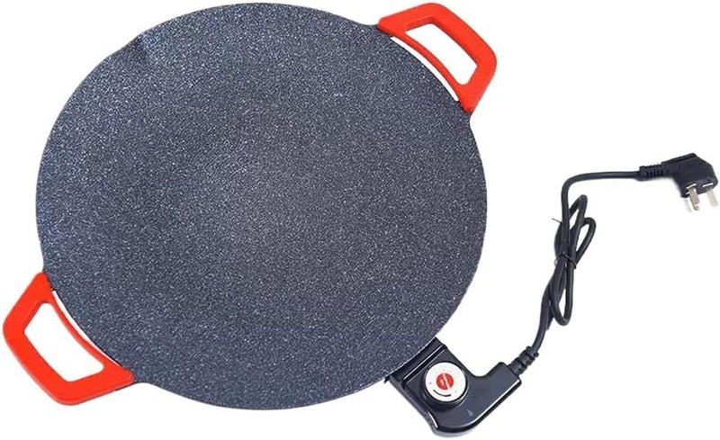 Round Barbecue Stove Household Electric Barbecue Pot Plate Smokeless Non-stick Grill V2107
