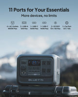 BLUETTI Elite 100 V2 Portable Solar Generator, 1024Wh LFP Battery, 1800W AC Output, Compact Backup Power for Camping and Home