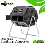 Tumbling Composter with Two Chambers