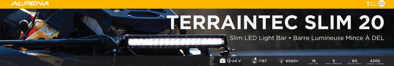 TerrainTec Slim 20 LED Light Bar J8222
