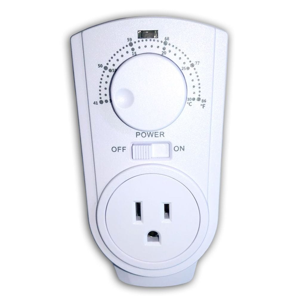 Plug-in Thermostat for Portable Space Heater & AC, White
