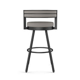 Eller Swivel Counter Stool with Padded Backrest, Multiple Colours, 26-in