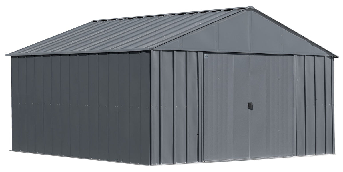 Arrow Classic 12x12-ft Charcoal Corrosion-Resistant Metal Shed
