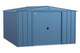 Arrow Classic Galvanized Steel Storage Shed, Blue Grey, 10-ft x 12-ft