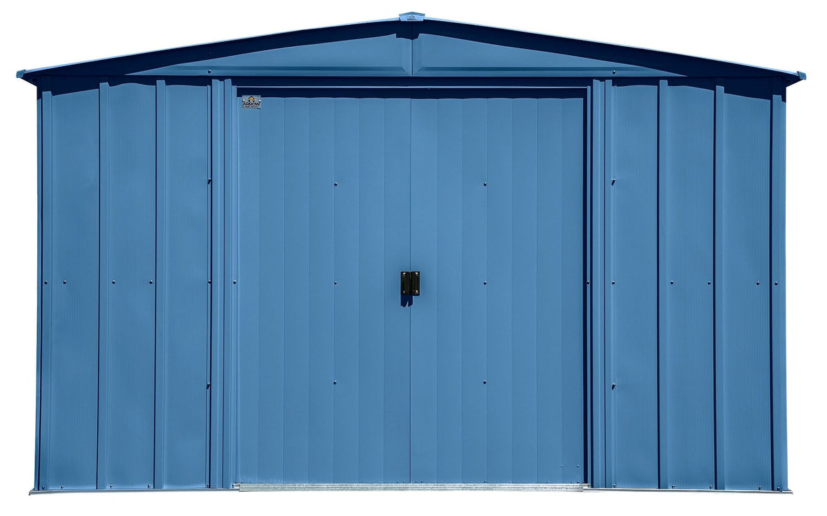 Arrow Classic Galvanized Steel Storage Shed, Blue Grey, 10-ft x 12-ft