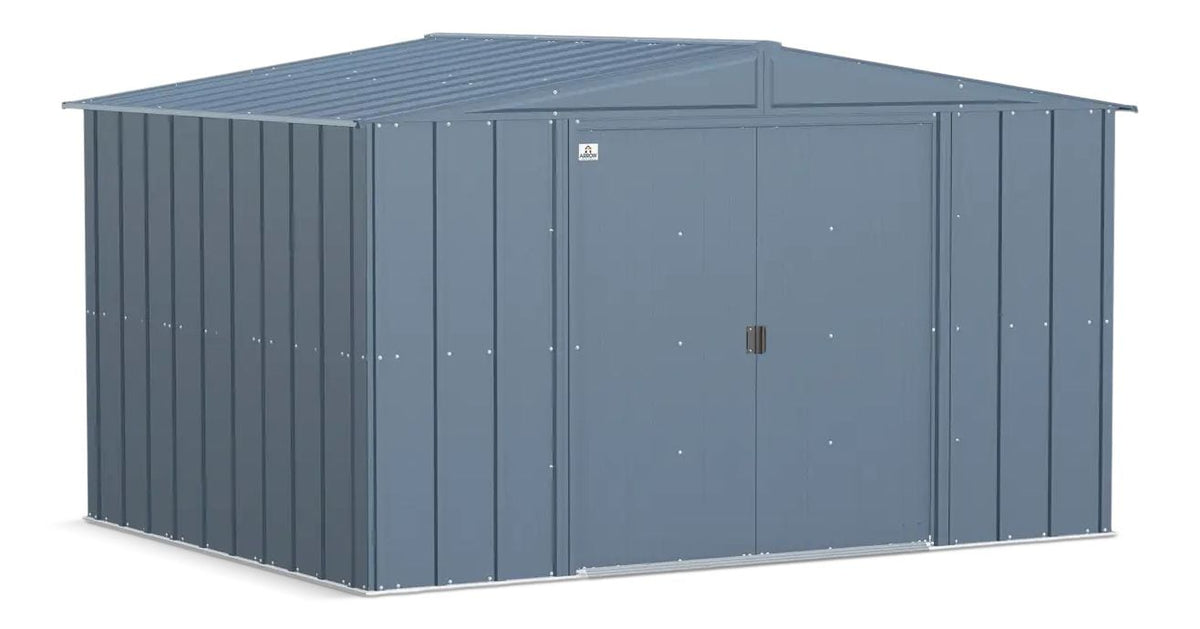 Arrow Classic Galvanized Steel Storage Shed, Blue Grey, 10-ft x 8-ft