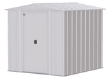 Arrow Classic Galvanized Steel Storage Shed, Flute Grey, 6-ft x 7-ft