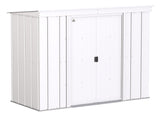 Arrow Classic Galvanized Steel Storage Shed, Flute Grey, 8-ft x 4-ft