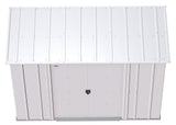 Arrow Classic Galvanized Steel Storage Shed, Flute Grey, 8-ft x 4-ft