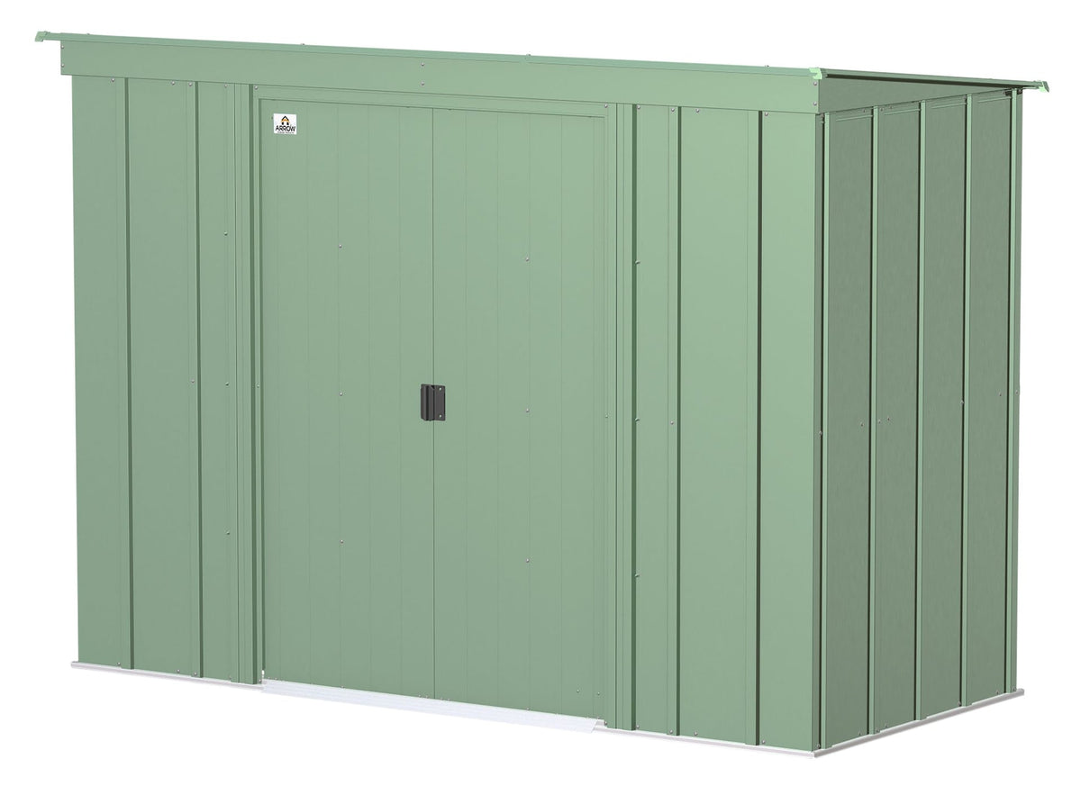 Arrow Classic Galvanized Steel Storage Shed, Sage Green, 8-ft x 4-ft
