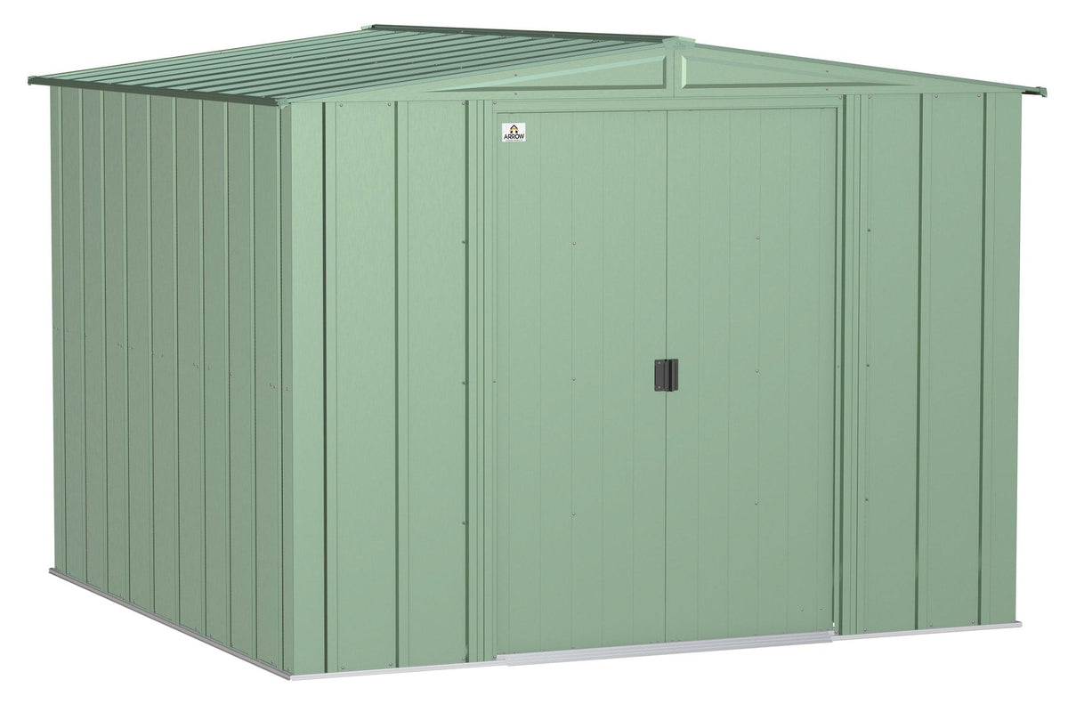 Arrow Classic Galvanized Steel Storage Shed, Sage Green, 8-ft x 8-ft