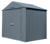 Arrow Elite Steel Storage Shed, Anthracite, 8-ft x 6-ft