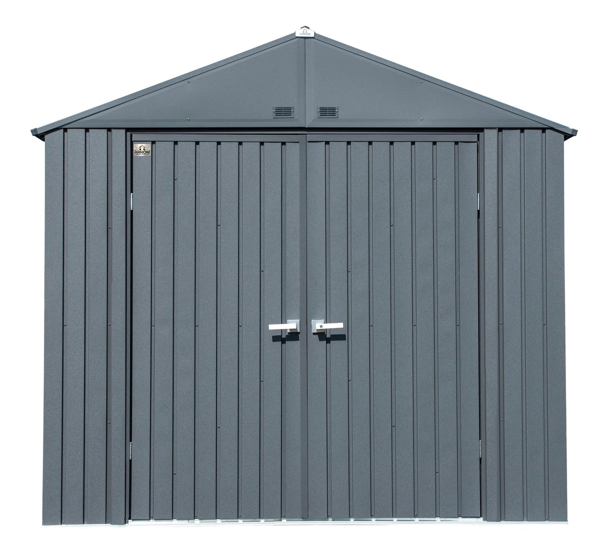 Arrow Elite Steel Storage Shed, Anthracite, 8-ft x 6-ft