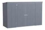 Arrow Elite Steel Storage Shed with Pent Roof, Anthracite, 10-ft x 4-ft