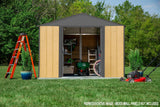 Arrow Ironwood Steel Hybrid Shed Kit, Anthracite, 10-ft x 8-ft