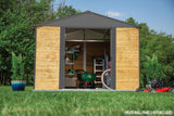 Arrow Ironwood Steel Hybrid Shed Kit, Anthracite, 10-ft x 8-ft