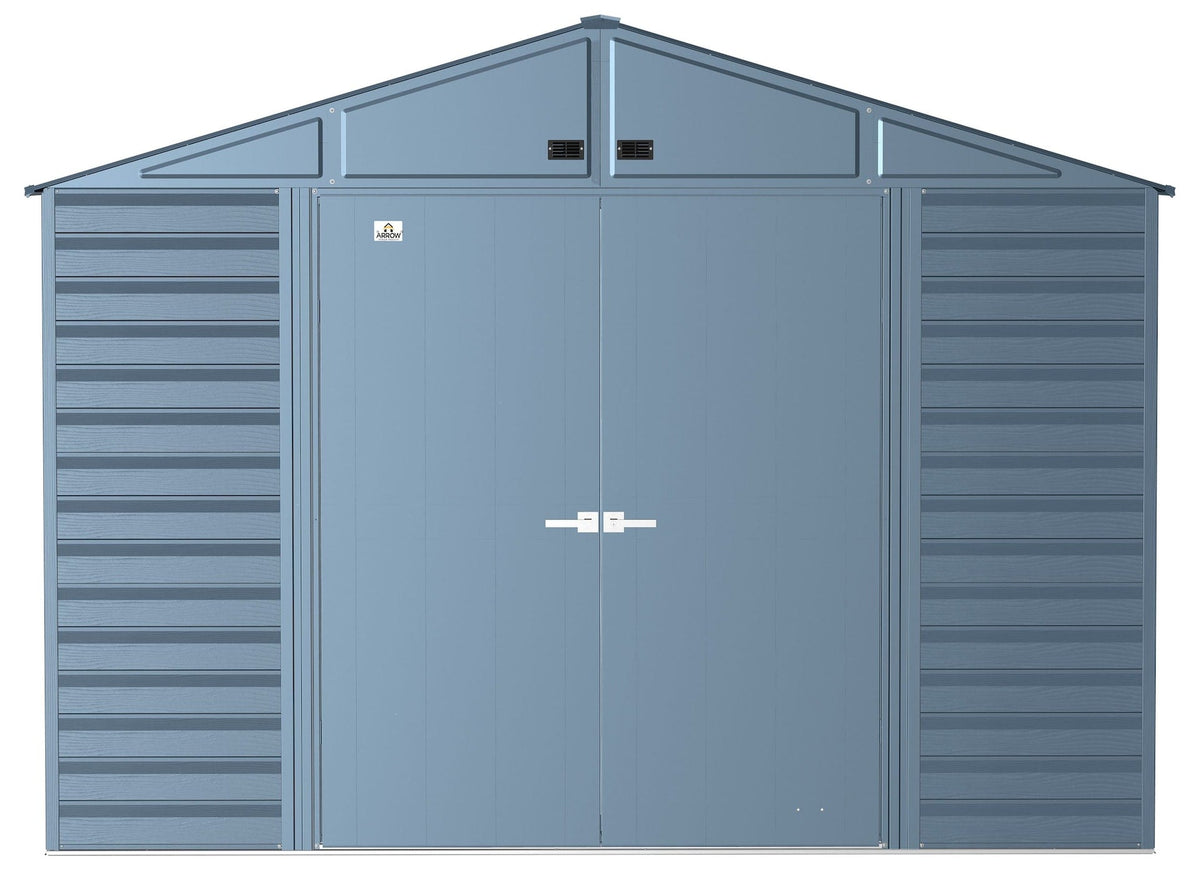 Arrow Select Galvanized Steel Storage Shed, Blue Grey, 10-ft x 14-ft