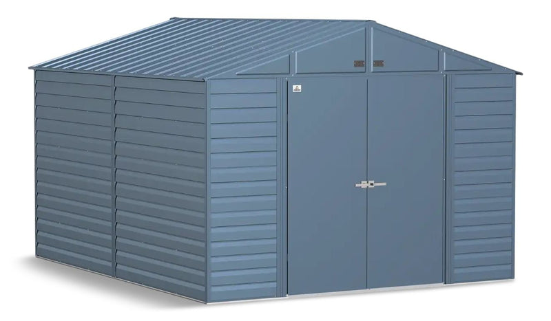 Select Galvanized Steel Storage Shed, Blue Grey, 10-ft x 8-ft N9197