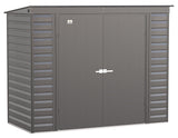 Arrow Select Galvanized Steel Storage Shed, Charcoal, 8-ft x 4-ft