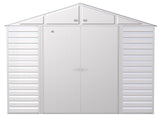 Arrow Select Galvanized Steel Storage Shed, Flute Grey, 10-ft x 14-ft
