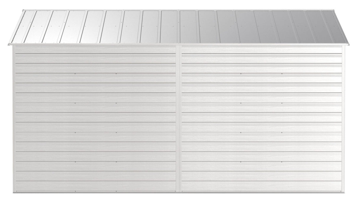 Arrow Select Galvanized Steel Storage Shed, Flute Grey, 10-ft x 14-ft